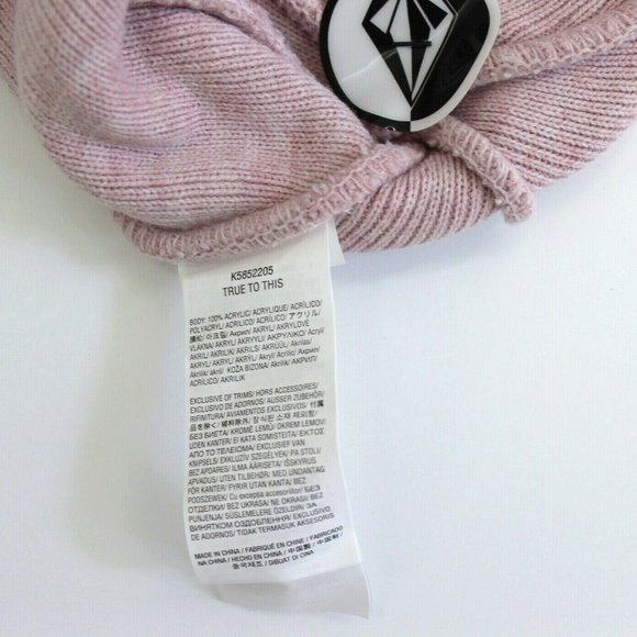 Volcom Favorite Knit Beanie Hazey Pink - Picture 3 of 3